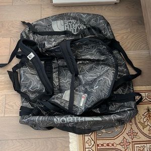 North Face black topo duffel